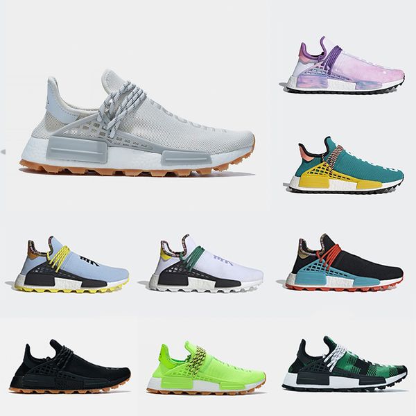 

new pale nude solar pack hu inspiration human race men running shoes pharrell williams blue plaid heart mind women mens sports sneakers