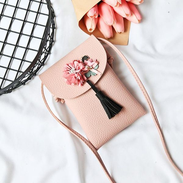 

women mobile phone bag applique floral messenger bags girls crossbody sling shoulder bag small slim clutch handbags purses #yj