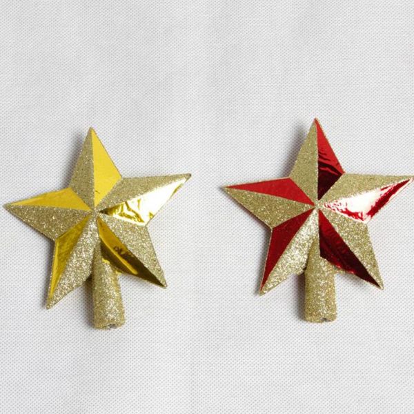 

1piece 11x12cm золотой рождественские звезды рождественская елка лучшие украшения для дома
