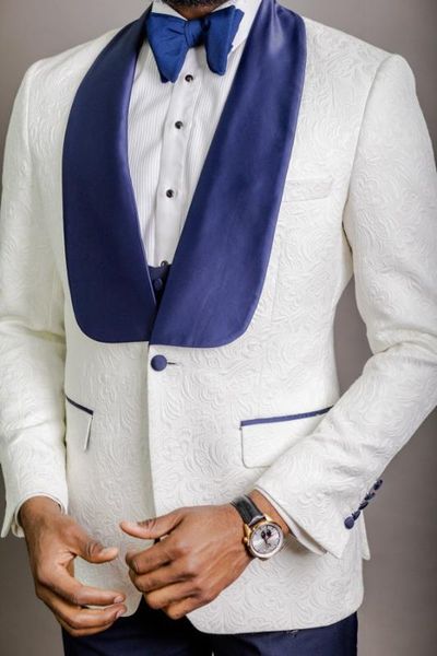 

custom made men suits shawl lapel groom tuxedos pattern men wedding groomsmen ( jacket+vest+pants+tie ) e159, White;black