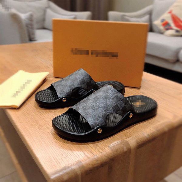 

2020 men women slippers casual flip flops student roman sandals outdoor slides non-slip outdoor wear slippers shoes womans flowers box, Black