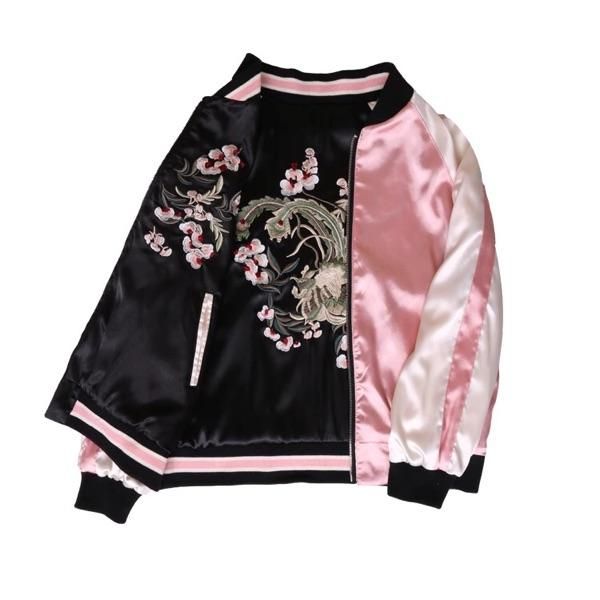 

embroidery bomber jacket women harajuku pilot jacket short female casual basic jackets coat outerwear jackets new fit, Black;brown