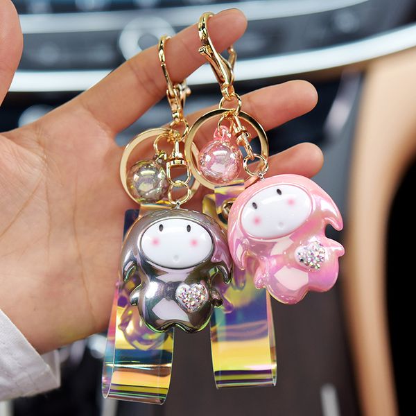

new colorful sunny baby key chain for woman girls car pendant accessories 2020 new girl key chains, Silver