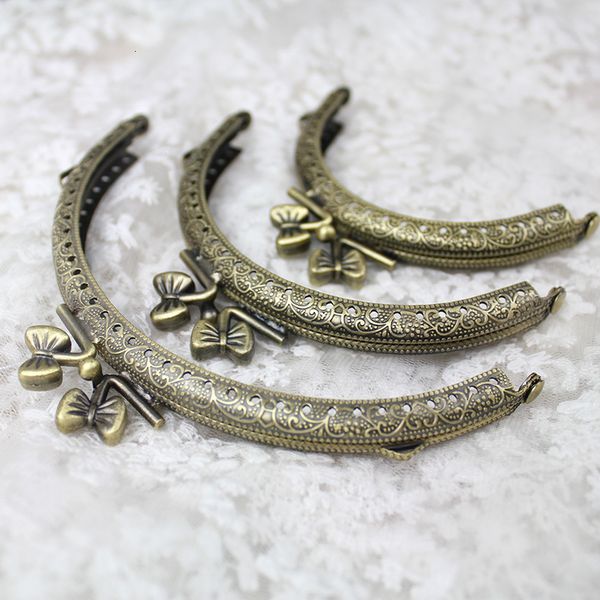 

bow 8.5/10.5/12.5cm young ancient sweep deep decorative pattern semi-circle mouth gold hand fabric art diy material, Black