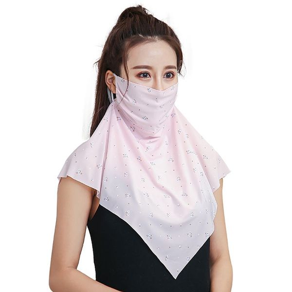 

outdoor windproof half face mask sunshade ice silk neck cover protector dust-proof scarf women men cycling sportswear, Black