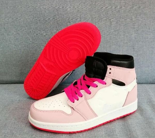 

2020 new arrival 1s high white pink black leather women men outdoor shoes shoes size 36-47