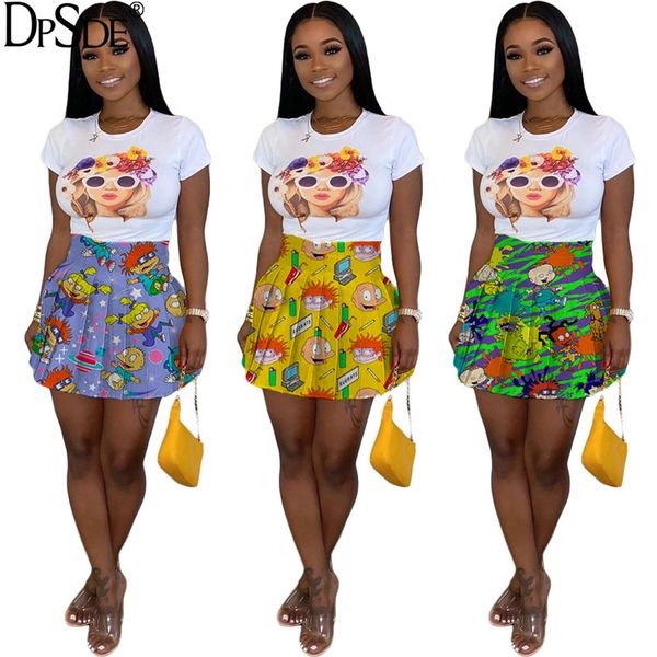 

women's shorts dpsde 2021 women fashion reduction of age street hip hop style short pants elastic high waist cartoon, White;black