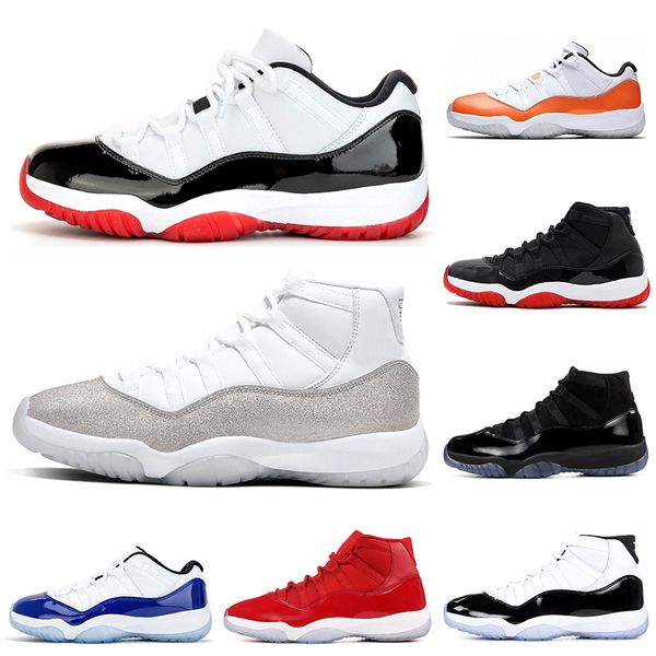 

jumpman bred concord 11 11s mens women basketball shoes cap and gown snakeskin space jam platinum tint 45 sports sneakers size 13