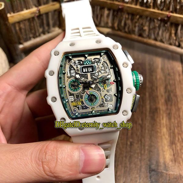 

предельное версия rm 11-03 y-tzp керамический корпус flyback chrono skeleton циферблат япония miyota автоматические мужские rm11-03 часы rub, Slivery;brown