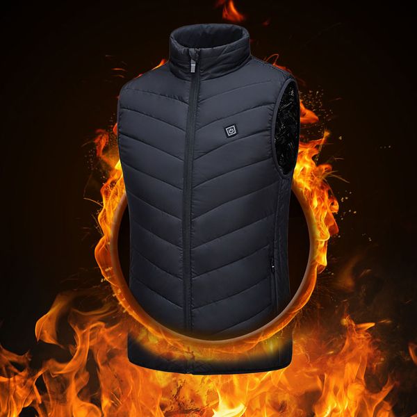 

heating vest, washable usb charging heating warm vest three-speed control, Gray;blue