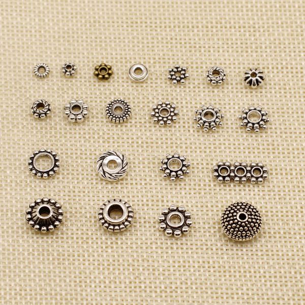 

250 pieces wholesale jewelry lots perforated hole beads hj233, Bronze;silver