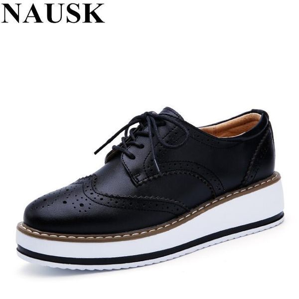 

nausk 2018. вена женин плаоѬм обђв женина brogue лакиѬованне кваѬиѬ ђзелок обђ, Black