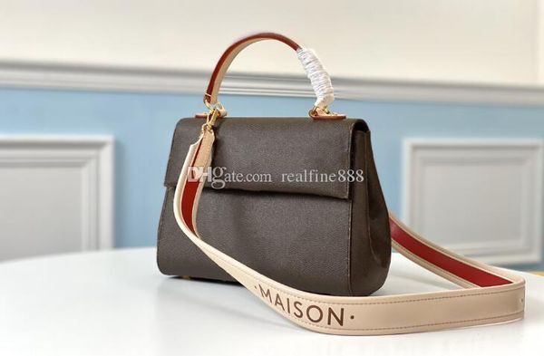 

realfine888 5a m44863 28cm cluny bb momogran cavnas shoulder strap bag with handle,with dust bag,dhl ing