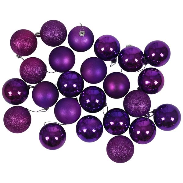 

24pcs xmas decorative 6cm new year christmas tree decorations christmas balls for home decor(purple