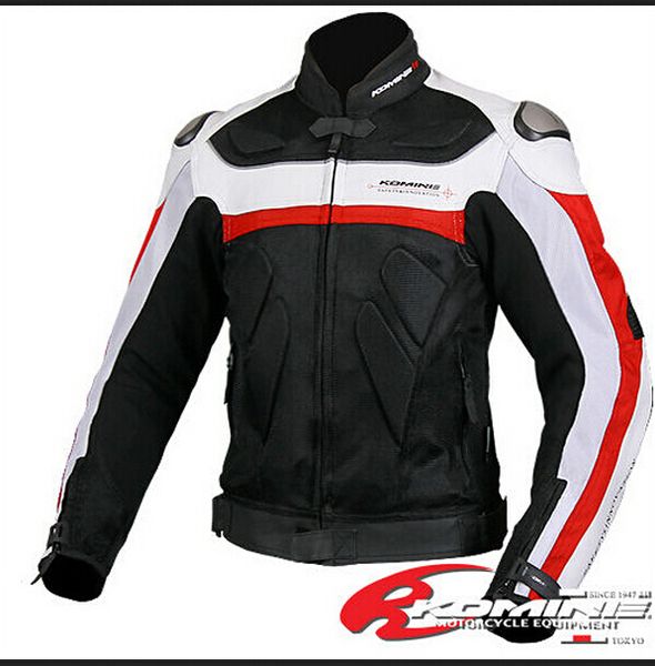 

komine jk-021 titanium leather with mesh racing suits motorcycle clothes 2 colors pcs with 7 pieces protector