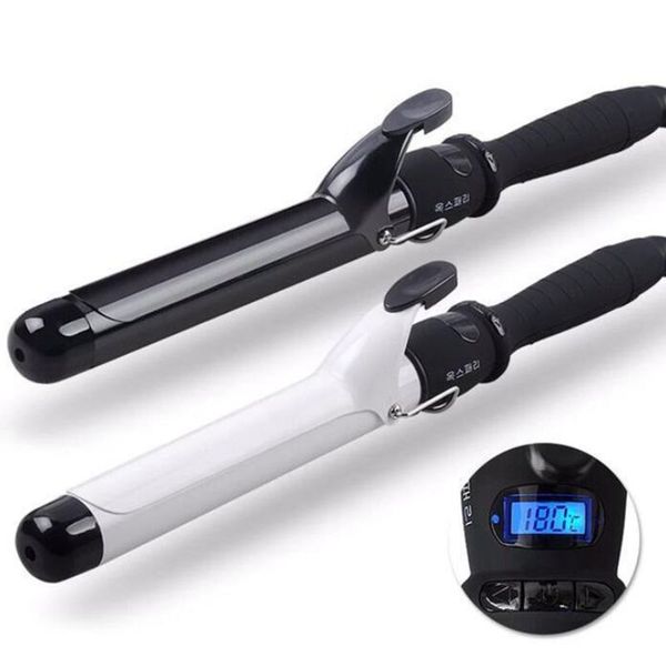 

lcd temperature adjustment hair curler professional hair curl irons curling wand roller beauty styling tools