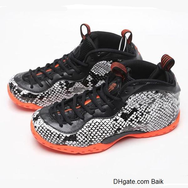 

2020 new arrival foam one black white snakeskin penny hardaway basketball shoes men sneakers foams athletic trainers