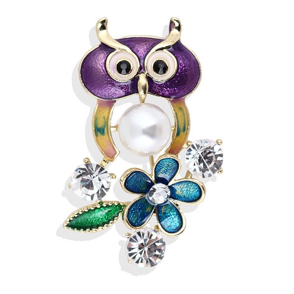 

clothes and ornaments ornaments enamel alloy owl brooch parts, Gray