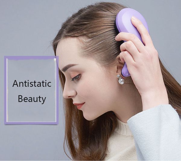 

1 pcs color hair comb anti-static massage comb cosmetics plastic children's hair antistatic, Silver