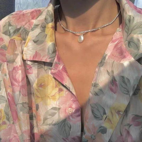 

vintage baroque pearl necklace chain choker egirl bridesmaid personalized angel gift women pendant necklace gothic jewelry, Silver