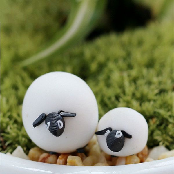

смола мини sheep микро пейзажные украшения декор сада diy