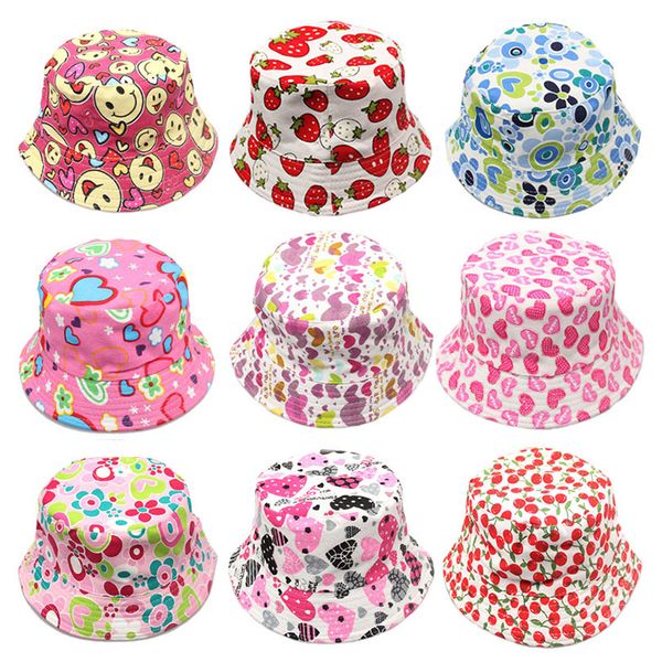 

sale baby 2-6 years sun block printed cartoon fisherman's hat children casual girls summer autumn cute canvas boys unisex