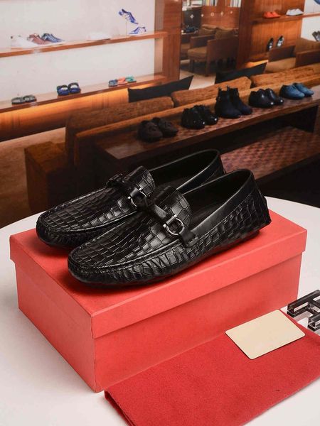 

2020 new european and american sf, high-end quality, elegant and comfortable non-slip wear-resistant outsole men's leather shoe 1424370, Black