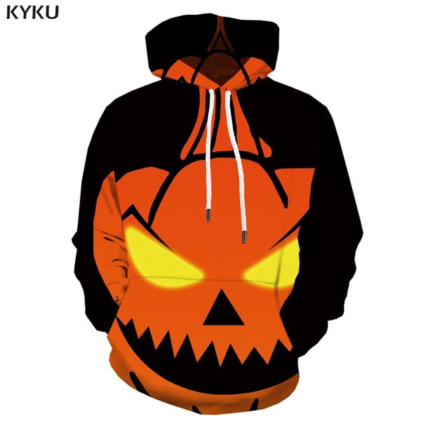 

kyku brand pumpkin sweatshirts men halloween hoodie print black hoody anime cosplay sweatshirt printed cartoon 3d printed