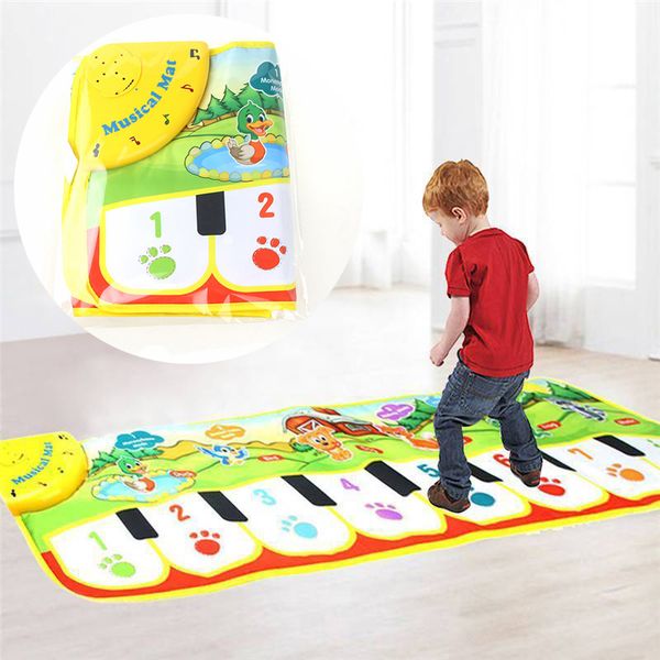 

90cm*27cm children's piano blanket baby game rug pad crawling floor mat blanket activity kid touchable piano carpet for kids