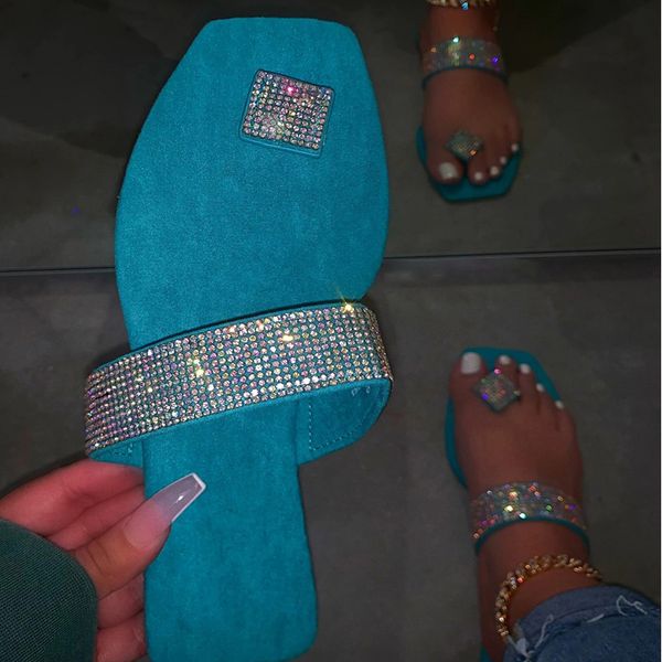 

heflashor crystal bling slippers women summer flat sandals jelly shoes female flip flops outdoor beach ladies slides plus size, Black