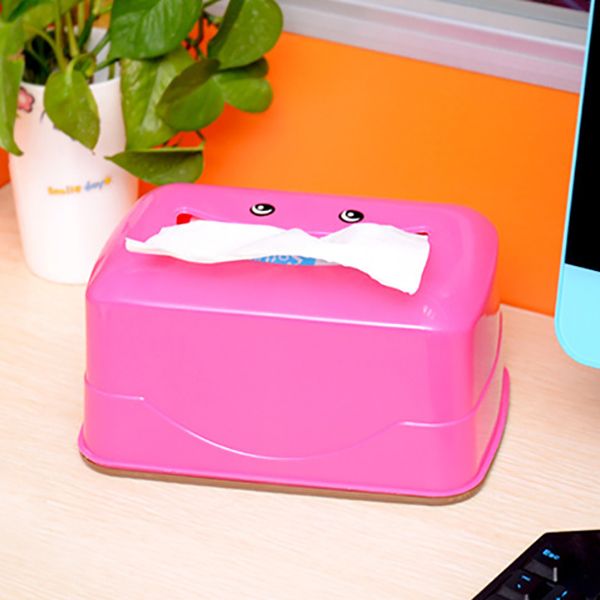 

paper rack elegant cute smiling face home rectangle shaped tissue box container towel napkin tissue holder