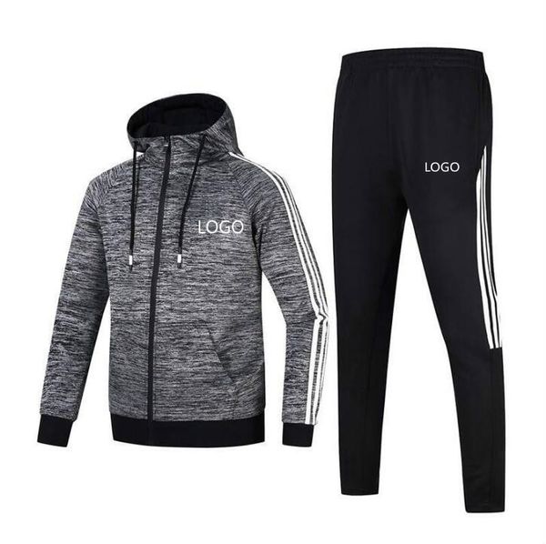 

fall and winter men's and women's guard suit sportsweater and sports trousers men's two-piece cap suit head guard clothenu43, Gray