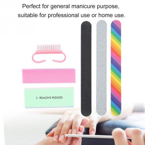 

5pcs / 6pcs professional manicure tool nail files buffers pedicure nail art kit dc