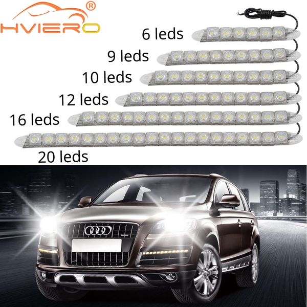 

cob fog lamp 6led 9led 10led flexible silicone white daytime running lights auto led headlamp light ip67 waterproof 10w car led