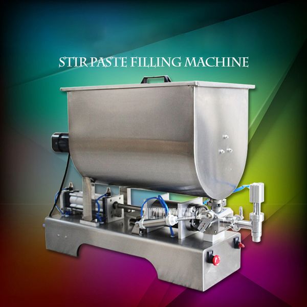 

new horizontal paste filling machine high-quality pneumatic u-type stirring filling machine 110v/220v 260w 10-30 bottles/minute