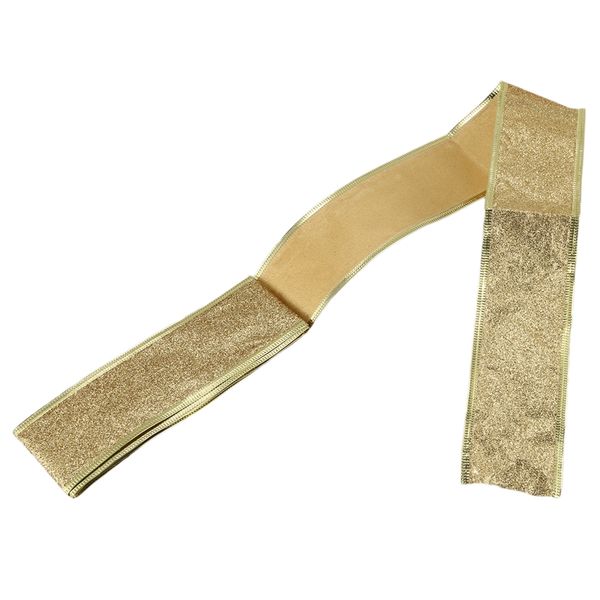 

glitter spool christmas tree ribbon bandage candy box present gift party halloween christmas decoration 200 x 5 cm 20 g (gold