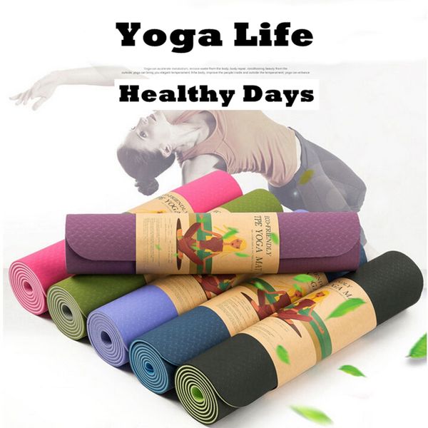 

tpe natural fold yoga mat yoga mat for fitness pilates 6mm 183*61*0.6cm tasteless for beginners yoga-mats-fitness ing