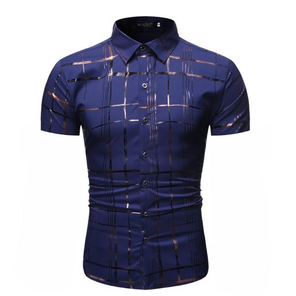 

men summer beach floral shirts casual short sleeve gold stamping printing button down shirt beach floral clothing #4.1, White;black
