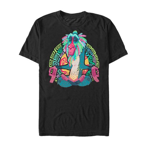 

lion king rafiki geometric rainbow mens graphic t shirt, White;black