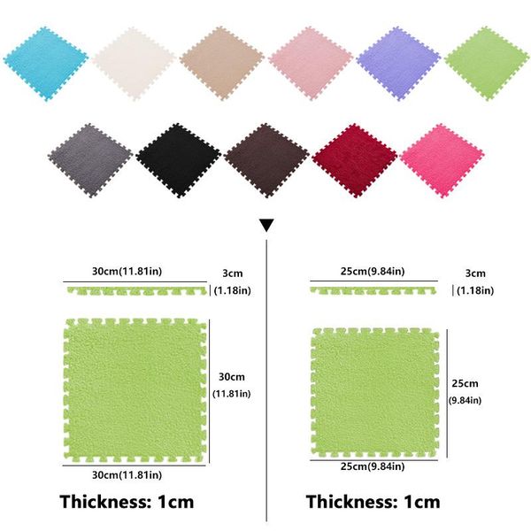 

лучшие продажи 30 * 30см спальня ковер гостиная дети дети мягкая carpet волшебный пэчворк головоломки сращивания heads скалолазание детские