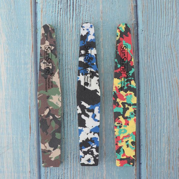 

3pcs dual sided salon nail files sanding buffer for nail art tips polishing