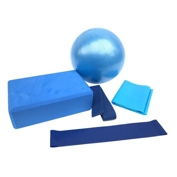 

5pcs/set yoga ball yoga tile stretch band tension band latex resistance ring fitness equipment