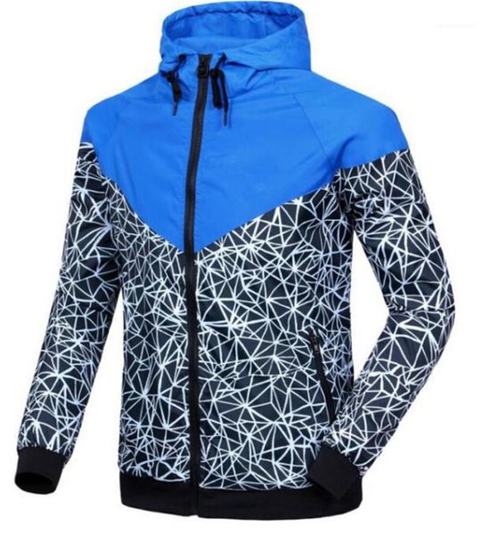 

jackets fashion line panelled mens hooded windbreaker coats casual long sleeve males clothing brand mens designer, Black;brown