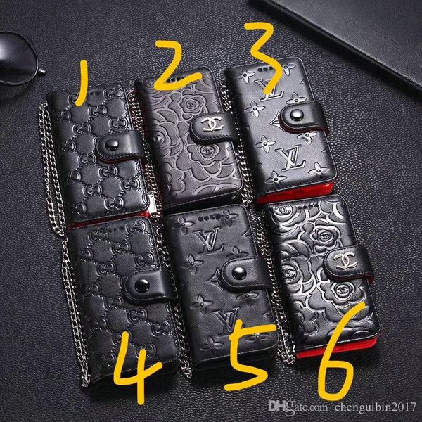

Embossed flower letter leather flip leather wallet phone case cover for iphone XS max Xr X 7 7plus 8 8plus 6 6plu 6S with card slot