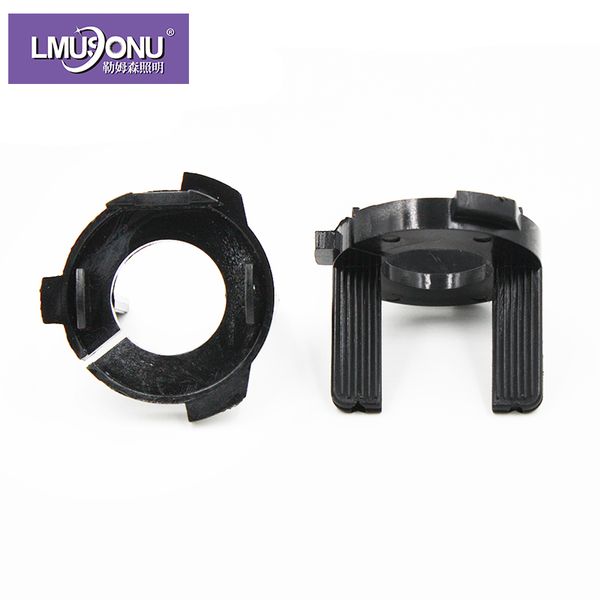 

lmusonu 2pcs h7 hid xenon headlight base holder adapter socket for polo lamando