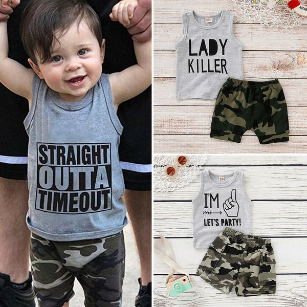 

великобритания новорожденных детей мальчиков жилет топы шорты камуфляж брюки комплекты одежды наборы одежды, White