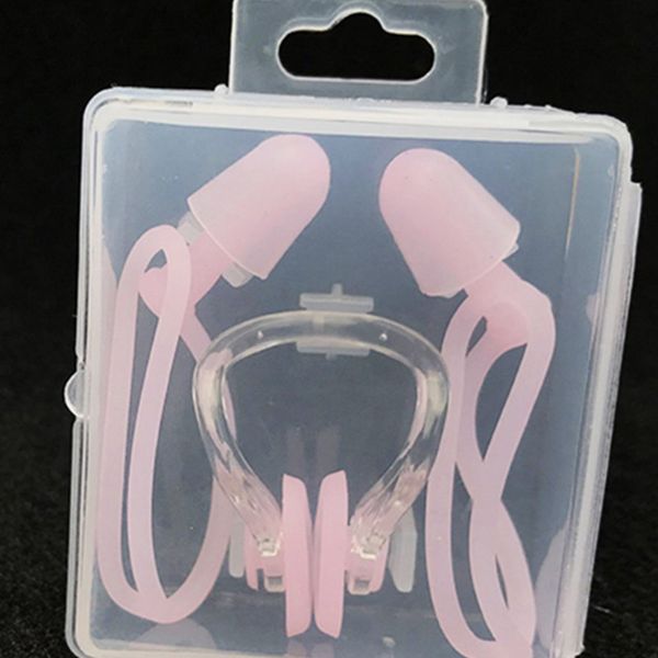 

pool & accessories swimming earplugs nose clip waterproof soft silicone with rope summer diving water sports