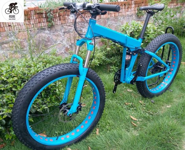 

kalosse soft-tail 26*4.0 tires 27 speed , folding snow bicycle, fat bike 26er snow mountain bike