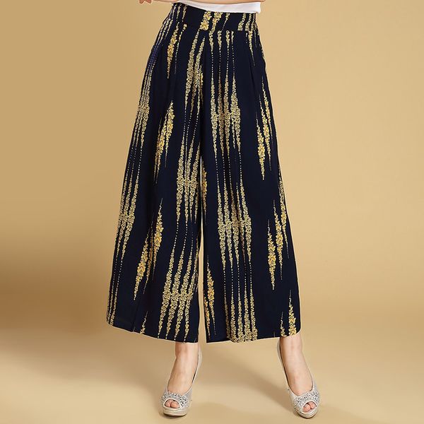 

2019 spring summer high waist women pants casual loose wide leg pants korean elastic waist striped plaid plus size, Black;white