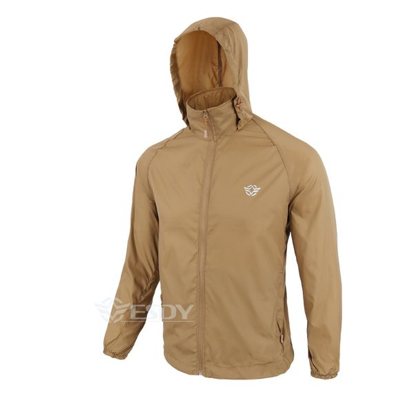 

esdy открытого вс устойчивости coat tactical камуфляж wind shield quick-dry велоспорт casual coat jacket дождевик, Tan;black